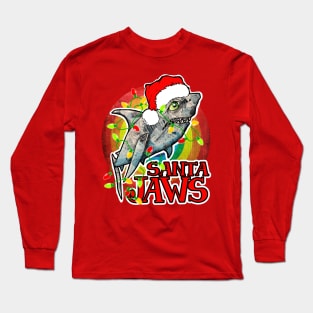 Santa Jaws Shark Long Sleeve T-Shirt